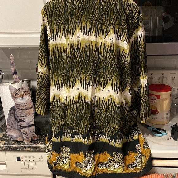 F New Gear button front 3/4 sleeve plus size shirt 3X - Picture 3 of 5